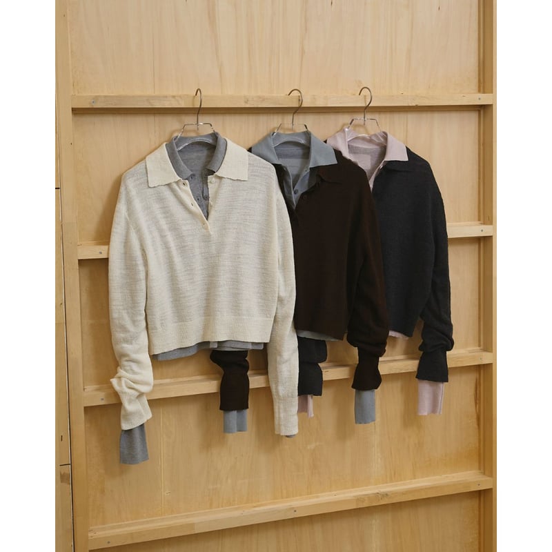 TODAYFUL】Layered Polo Knit | selectshop kusukusu