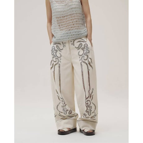 【TODAYFUL】Cut Lace Twill Pants　※納期6月下旬～7月下旬