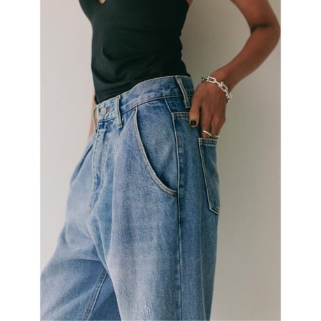 TUCK WIDE DENIM PT  ＊
