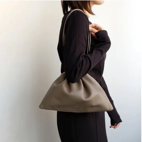 【blancle】S.LEATHER GATHER BAG bc1232