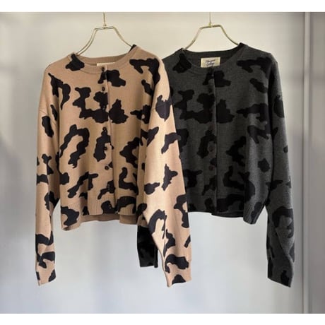 【MARGAUX VINTAGE】レオパードプリントカーディガン