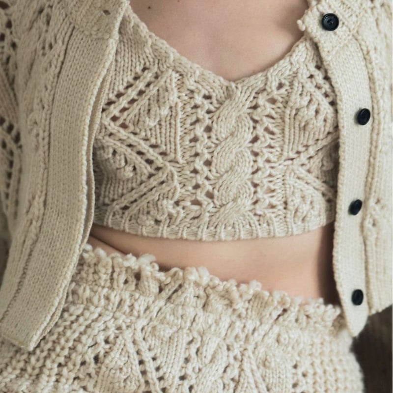 anuke】Cable Knit Bustier | selectshop kusukusu