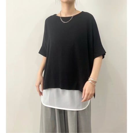 【siro de labonte】wide knit Tshirt