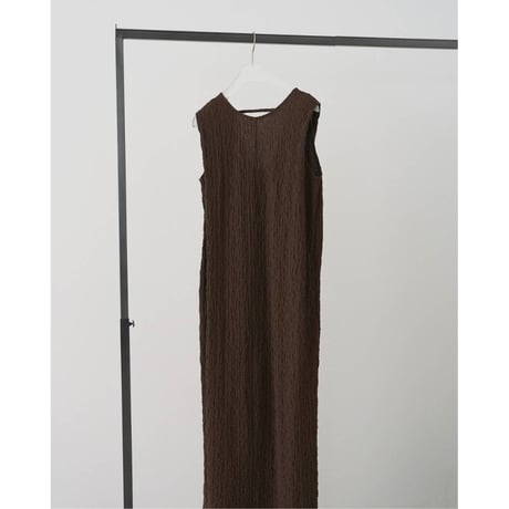 【ànuke】Sleeveless Shirring Onepiece