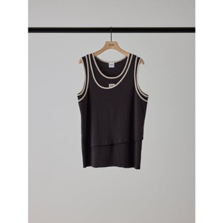 【YENN】COLOR LAYERED TANK