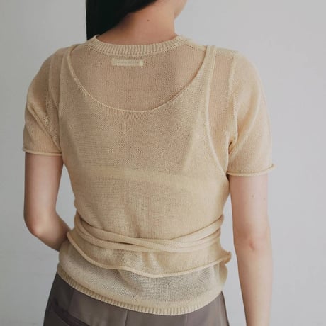 【anuke】Wrapcami Layered Knit　※納期7月上旬～8月上旬