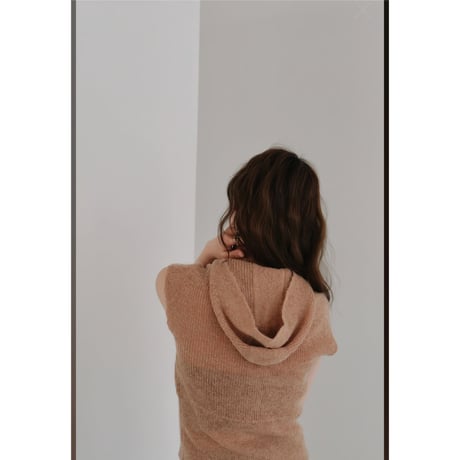 【Hella】shaggy knit hoodie※納期9/中〜10/中
