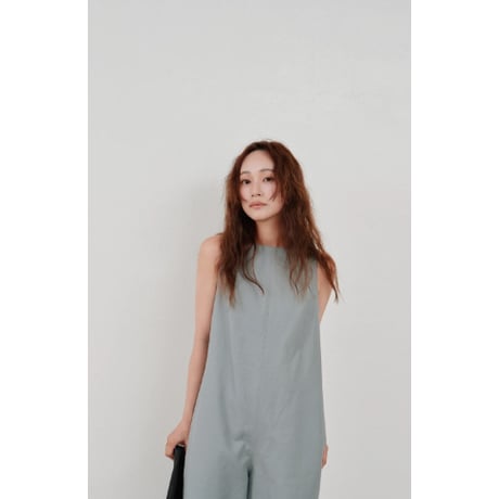 【Hella】back open cotton overall　※納期3月中旬〜4月中旬
