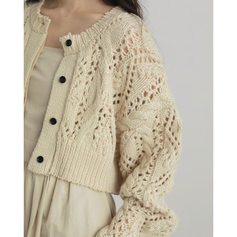 anuke】Cable Knit Cardigan | selectshop kusukusu