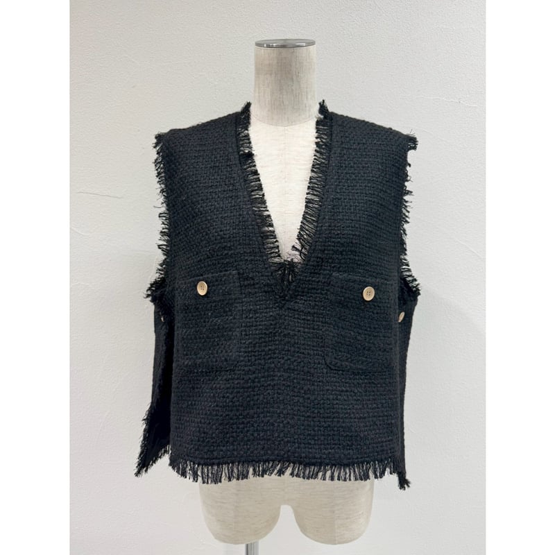 CYAN TOKYO】バックオーバーツイードベスト | selectshop kusukusu