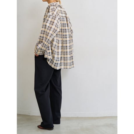 【YENN】CHECK BIG SHIRT