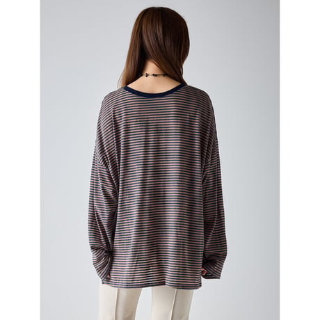 【CHIGNON】 ｼｱｰﾎﾞｰﾀﾞｰﾛﾝTEE