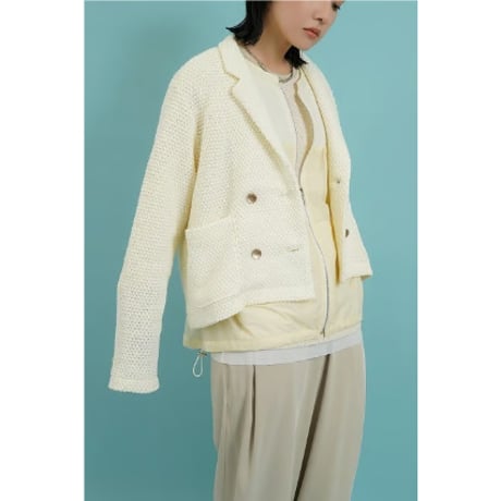 【CYAN TOKYO】ワッフルレースWテーラードJK