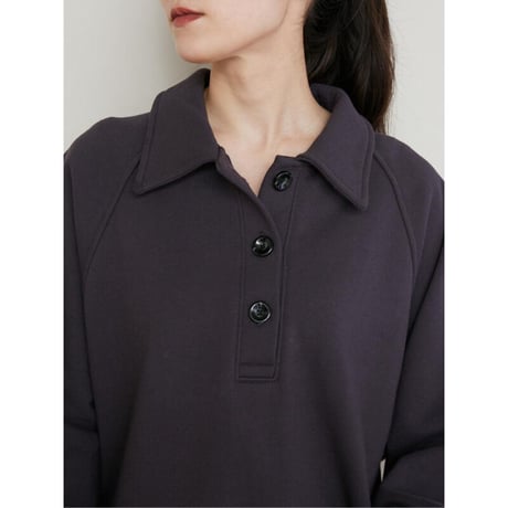 【YENN】POLO COLLAR SWEATSHIRT