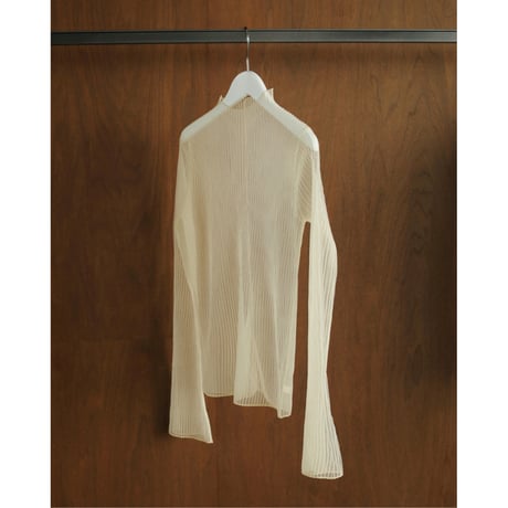 【ànuke】Rib Sheer Knit