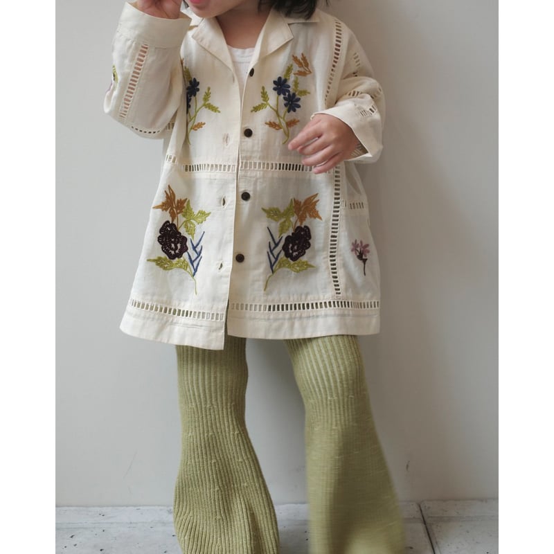 TODAYFUL】Embroidery Patchwork Shirts(KIDS) ※納期