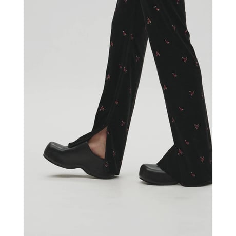 【TODAYFUL】Petit Flower Velour Leggings　※納期10月上旬～11月上旬