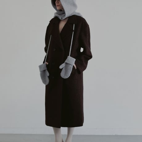 【anuke】Double Tweed Coat※11月上～12月上