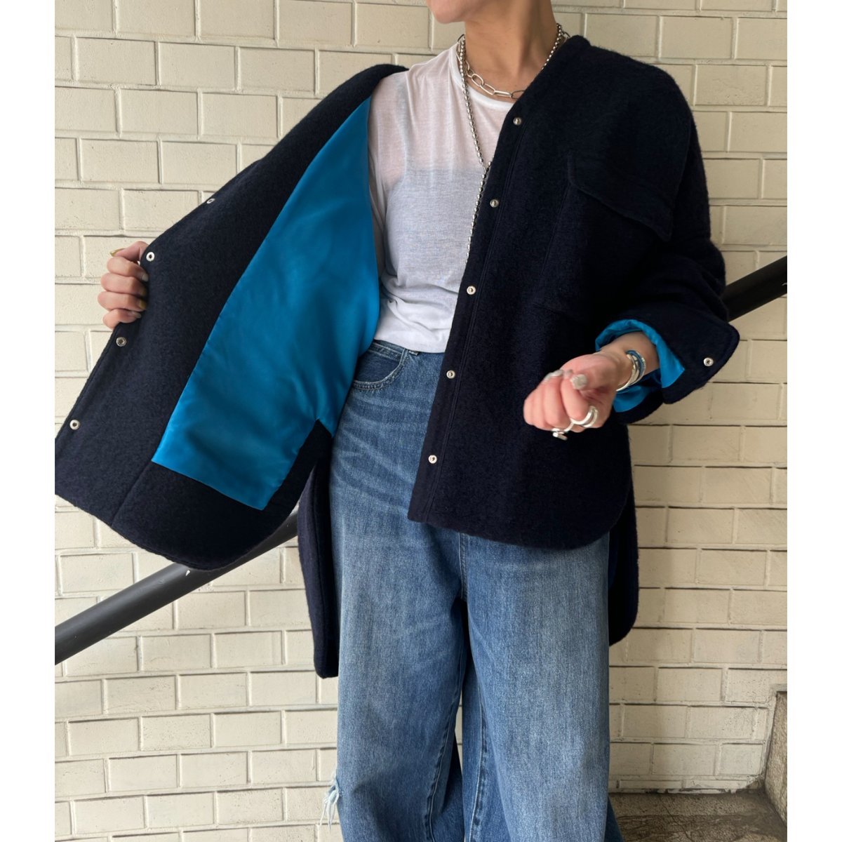 PASSIONE】Vネックウールコート | selectshop kusukusu PASSIONE】Vネックウールコート | selectshop kusukusu