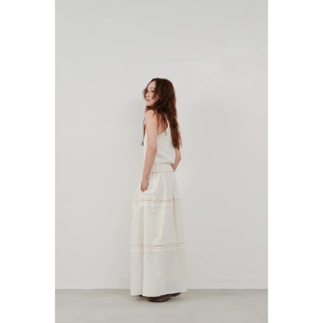 【Hella】ladder lace gather skirt　※納期4月中旬〜5月中旬