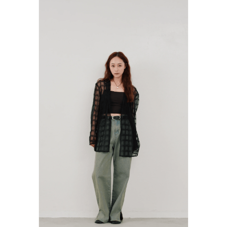 【Hella】side hem slit denim　※納期4月中旬〜5月中旬