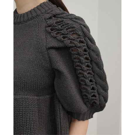 【TODAYFUL】Puffsleeve Knit Tops　※納期3月中旬〜4月中旬
