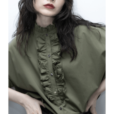 【MARGAUX VINTAGE】フリルシャツ