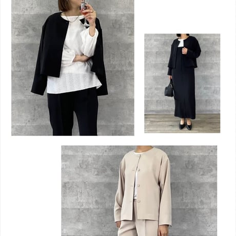 【Anna Kerry】ROUND NoCollar JACKET