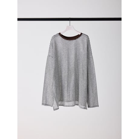 【CHIGNON】 ｼｱｰﾎﾞｰﾀﾞｰﾛﾝTEE