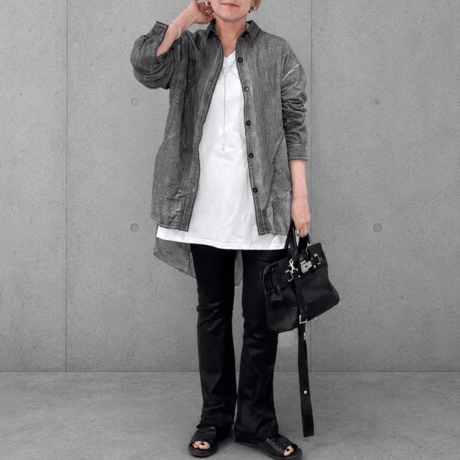【M.U.L.】BROKEN LAYER LONG SHIRT　MULW-2027