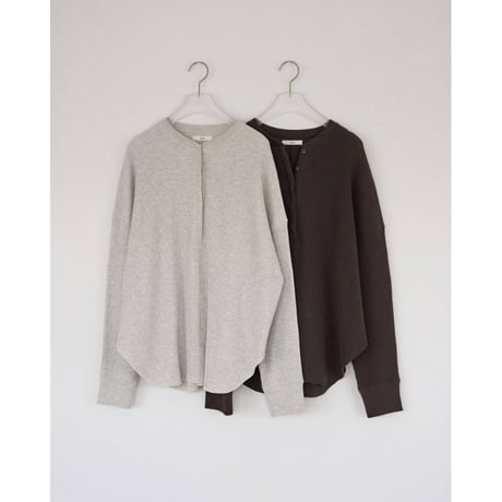 【anuke】Waffle Loose Henleytops　※納期8月下旬～9月下旬