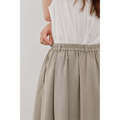 【Hella】striped layered skirt　※納期2月中旬〜3月中旬