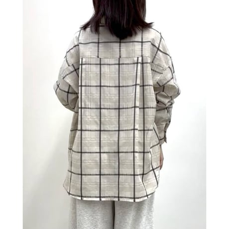 【CLOCHE】2WAYチェックシャツ