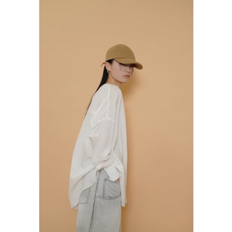 【CYAN TOKYO】ワッシャーラメリブブラウス