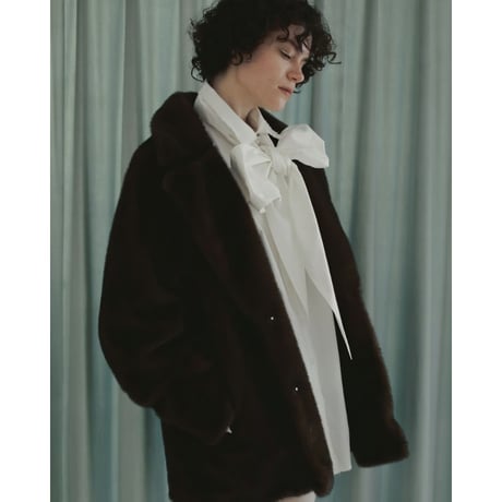 【anuke】Volume Ribbon Shirts※11月上～12月上