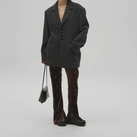 【TODAYFUL】Petit Flower Velour Leggings　※納期10月上旬～11月上旬