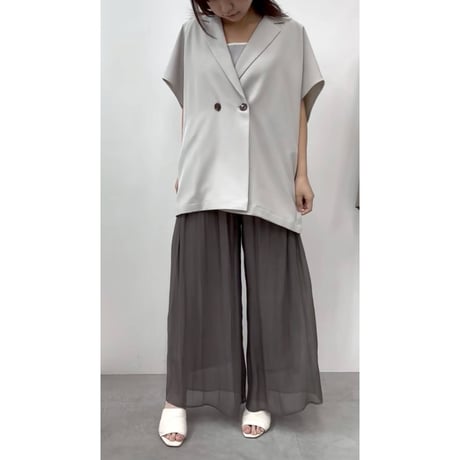 【CLOCHE】ドライツイルストレッチ半袖ジャケット