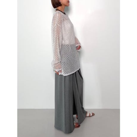 【CHIGNON】ﾚｰｽﾒｯｼｭｶｯﾄｿｰ