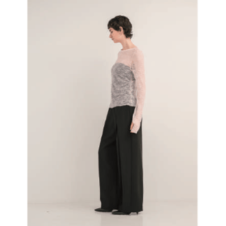 【Mewl】 ﾚｰｽﾛﾝｸﾞｽﾘｰﾌﾞTOPS