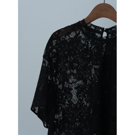 【Hella】rascel lace half sleeve top　※納期3月中旬〜4月中旬