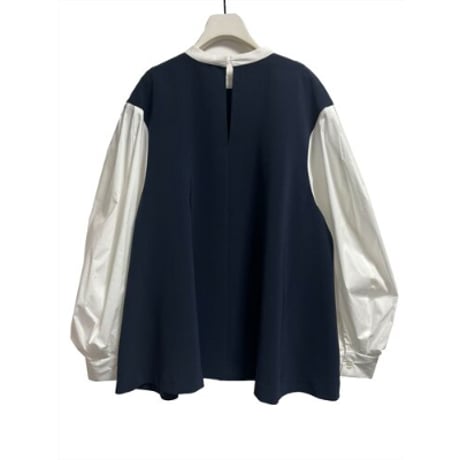 【CHIGNON】ﾎﾞﾘｭｰﾑ袖ﾊｲﾈｯｸBL　納期：12月上旬～1月上旬
