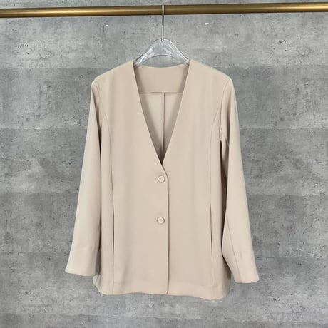 【Anna Kerry】V NoCollar JACKET