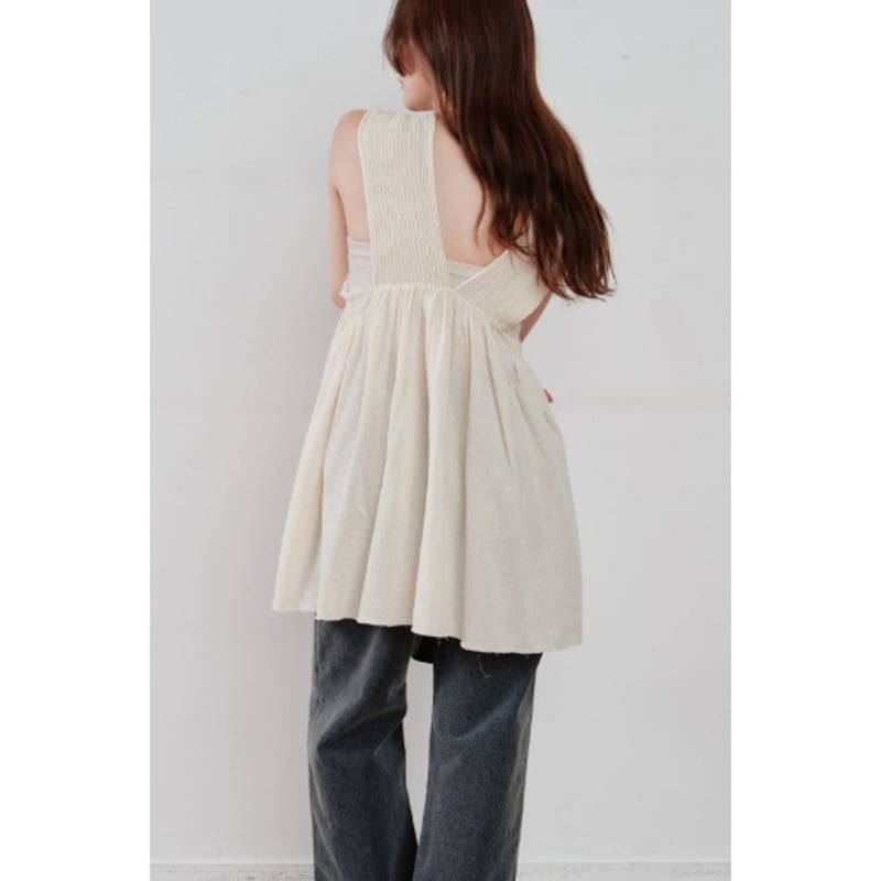 Hella】cotton crepe gather top | selectshop kus