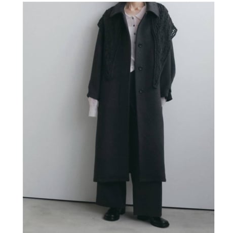 【anuke】Soutiencollar Over Coat　※納期11月中旬～12月中旬