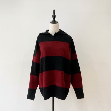 【siro de labonte】rugger shirt knit