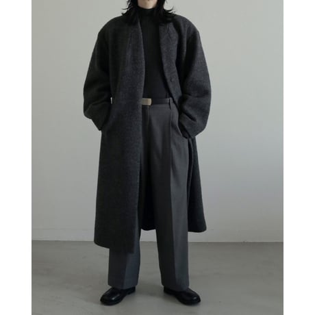 【anuke】Collarless Cocoon Coat※11月上～12月上