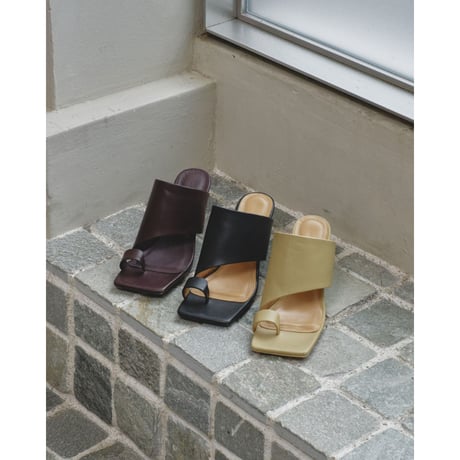 【TODAYFUL】Square Leather Sandals  ※納期4/中～5/中