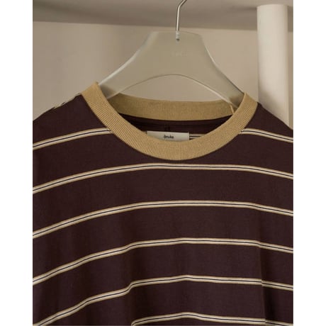 【anuke】Border Loose Long T-shirts　※納期8月下旬～9月下旬