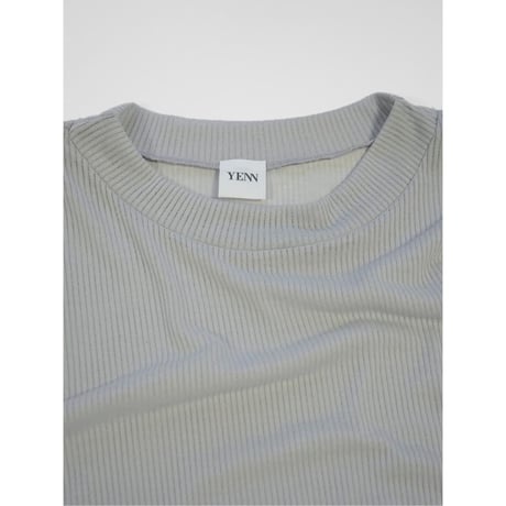 【YENN】SHEER RIB LONG TEE