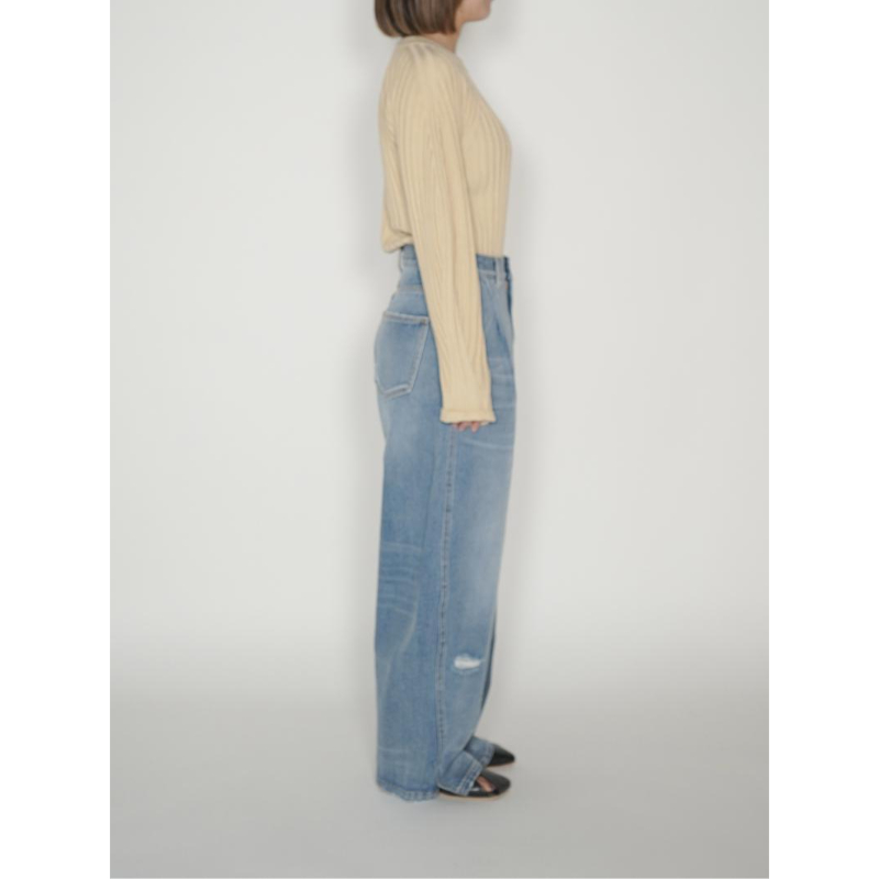 YENN】CURVED SEAM DENIM PT | selectshop kusukusu